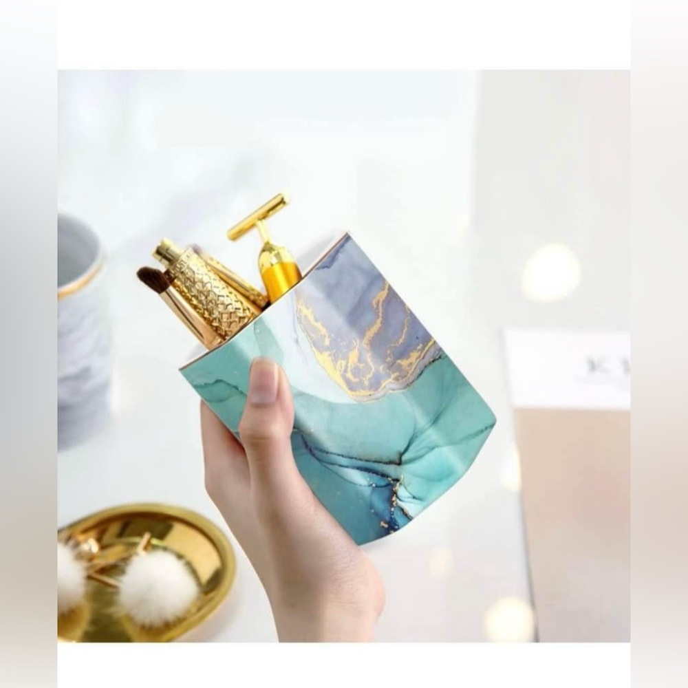 Ceramic marble holder cup